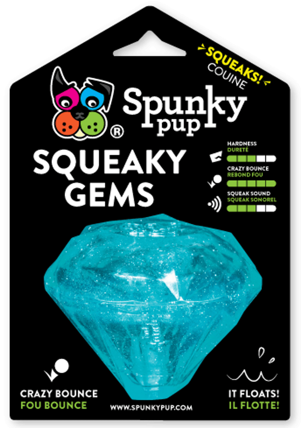 Squeaky Gems Diamond Dog Toy