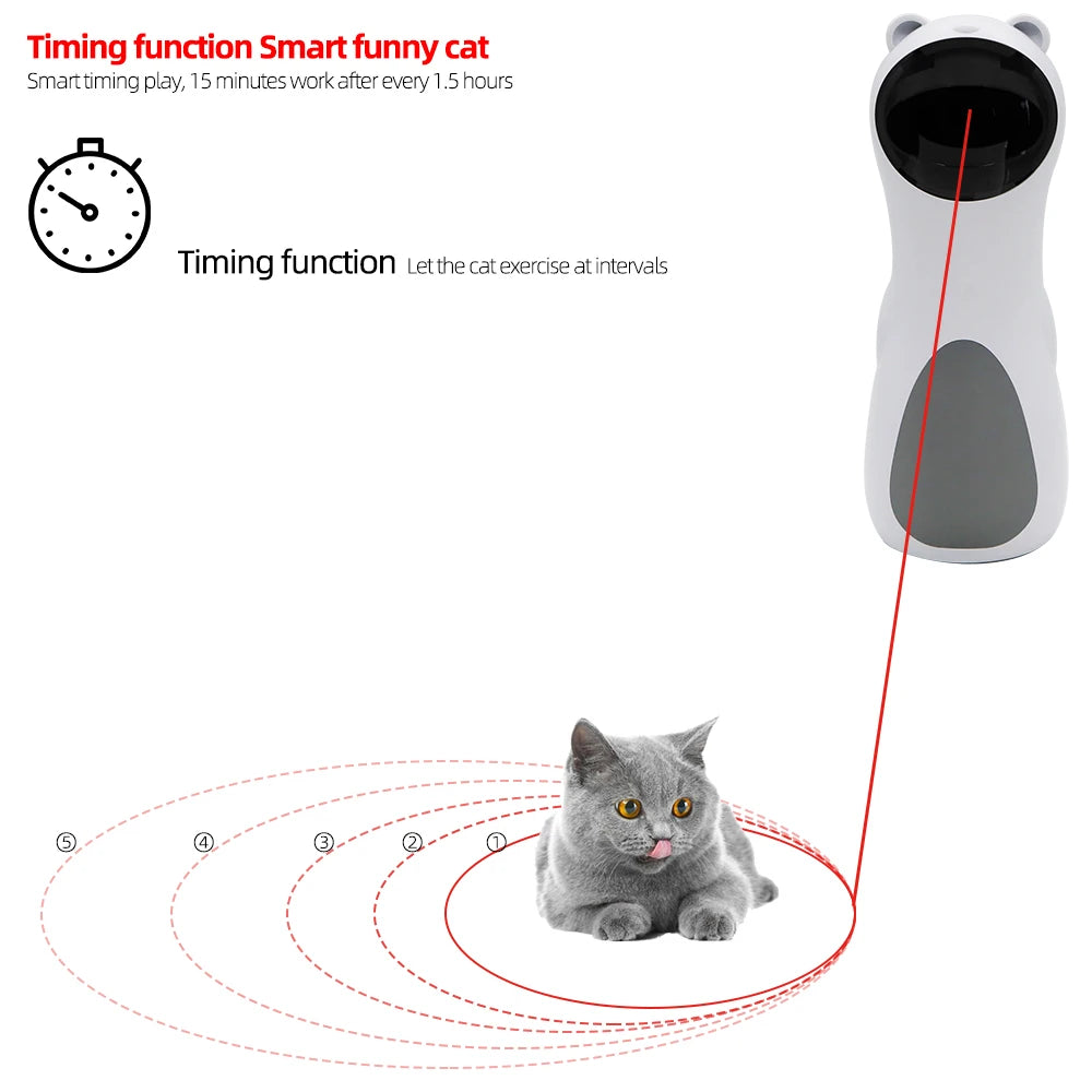 Multi-Angle Cat LED Laser Toy, Interactive Play for cats, exercise, entertaining and training