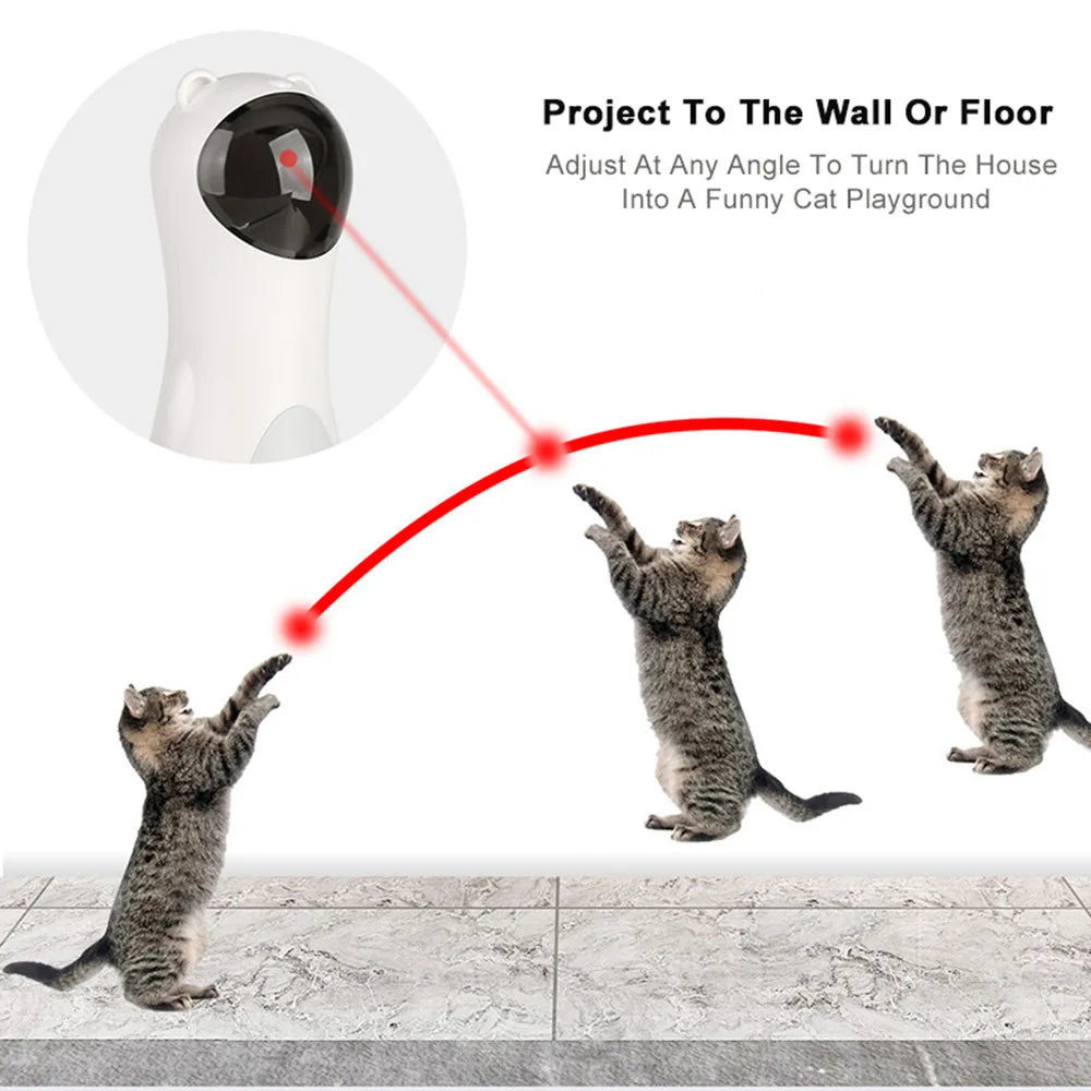 Multi-Angle Cat LED Laser Toy, Interactive Play for cats, exercise, entertaining and training