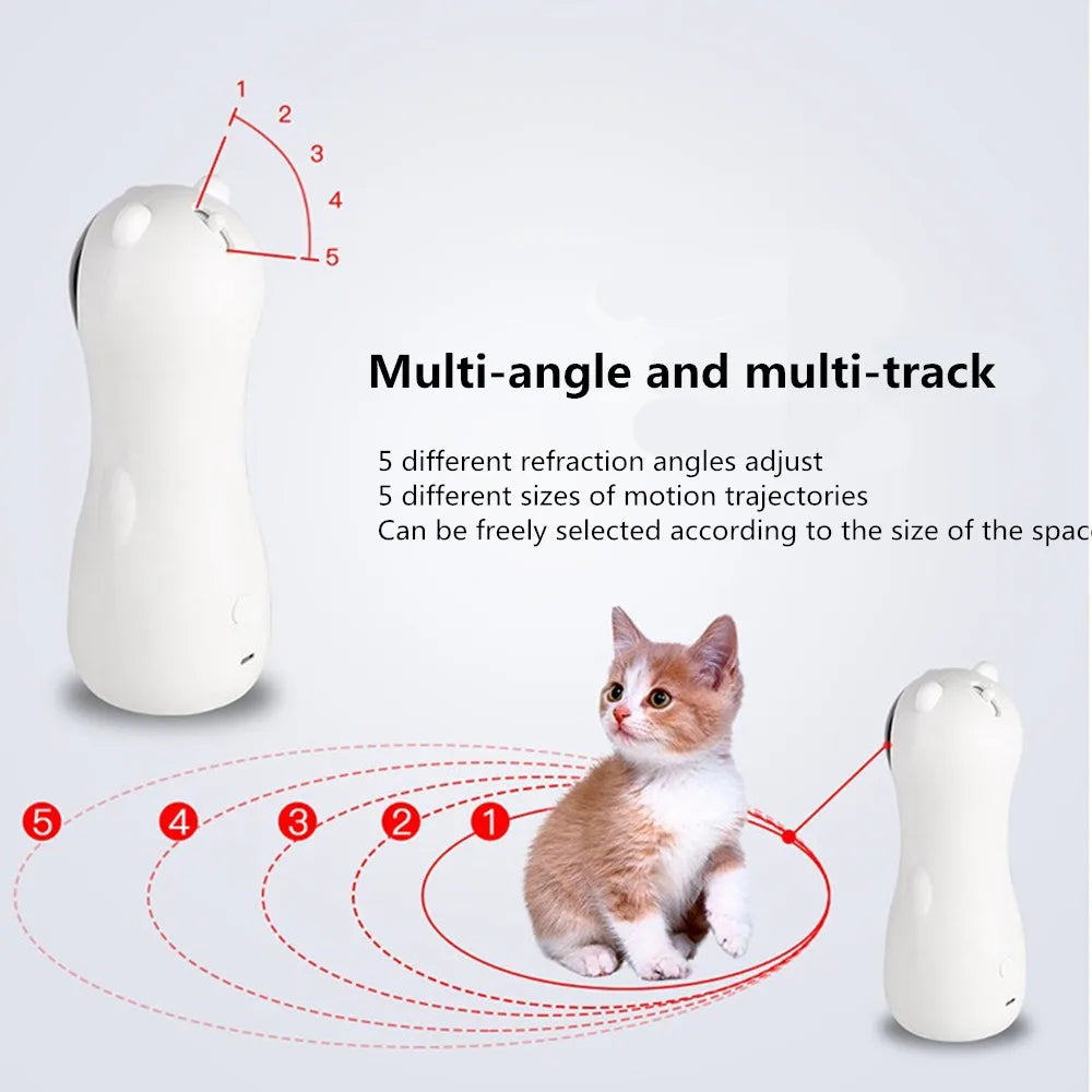 Multi-Angle Cat LED Laser Toy, Interactive Play for cats, exercise, entertaining and training