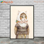 Cute Pet Cat Animals Posters Wall Art Canvas Painting Cartoon Illustration Wall Pictures For Living Room Nordic Poster Unframed