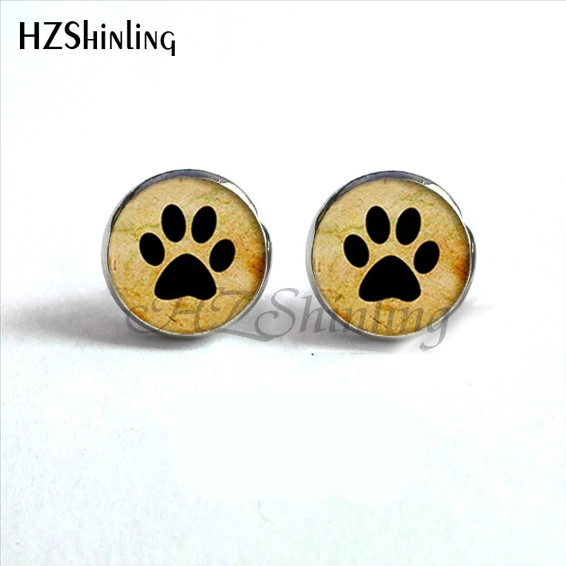 Paw Print Earrings for Dog Lovers