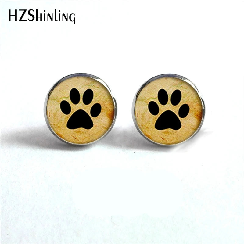 Paw Print Earrings for Dog Lovers