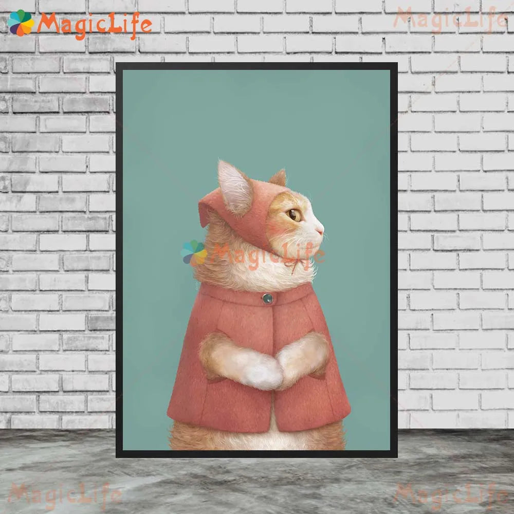 Pet Cat Posters for Wall Decoration