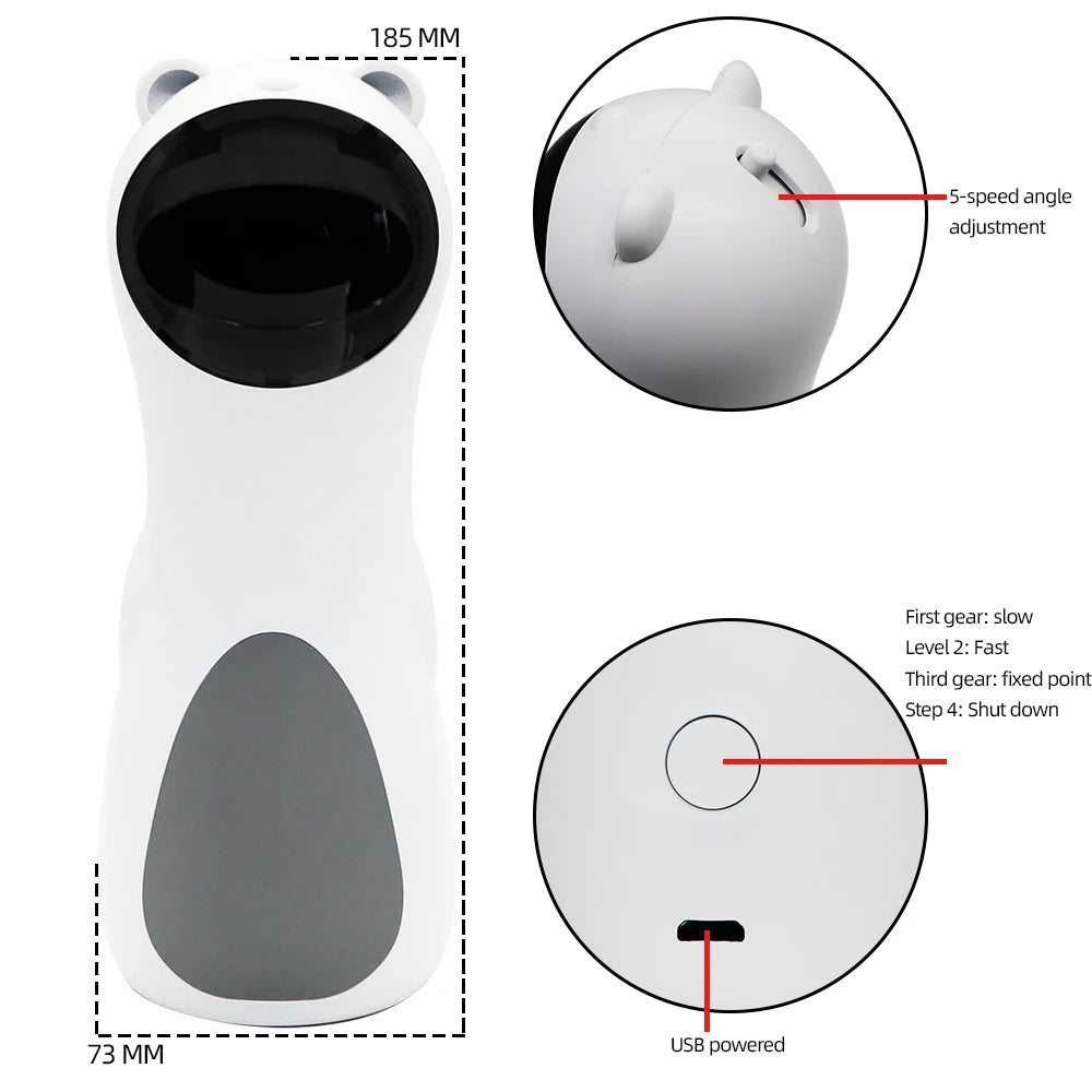 Multi-Angle Cat LED Laser Toy, Interactive Play for cats, exercise, entertaining and training