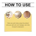 Pet Skin Care Spray Relief for Dogs/Cats, Treats  Flea Lice Skin Scratching and Licking, Portable Pet Wound Spray