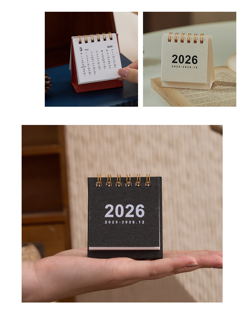 2026 Desk Calendar Kawaii Mini Calendar Books, Daily To-Do List,  Daily Monthly Yearly Planner,  Time Manegement Calendar