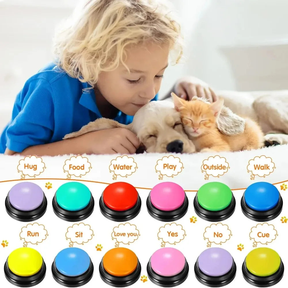 4, 6 or 8 PCS Dog Communication Voice Recording Buttons for Pet Training, 30 Second  Record/playback