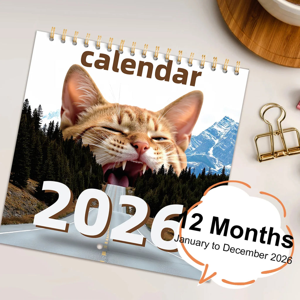 2026 Cat Calendar For Cat Lovers, Humor Cats & Kitten  Calendar, 2026 Monthly Wall Hanging Calendars