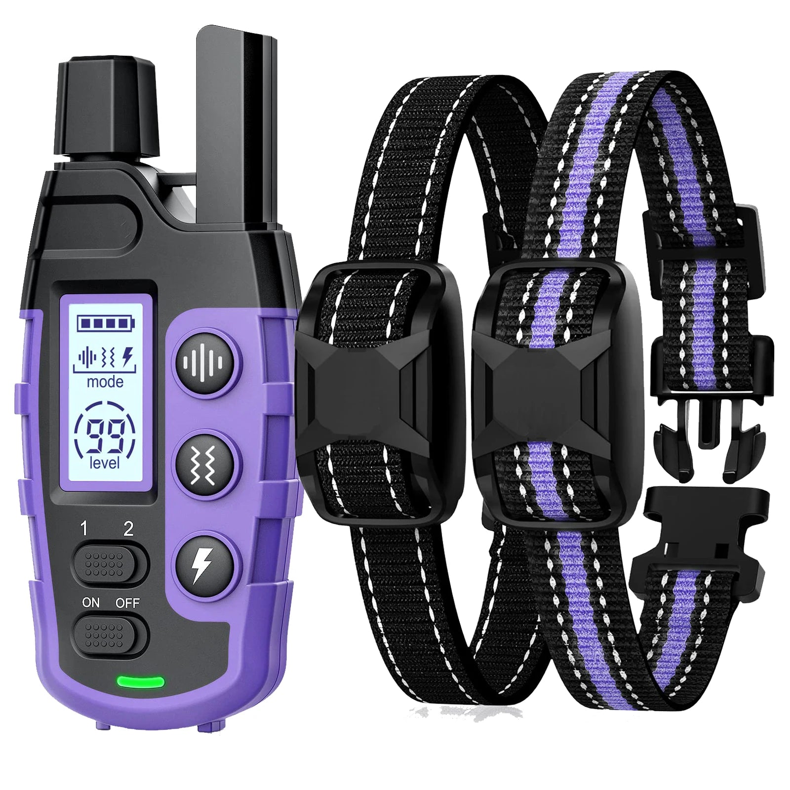 3300Ft Electric Dog Training Collar, Remote Control, Waterproof, Shock Vibration -  For Canine Pets 5-120lbs