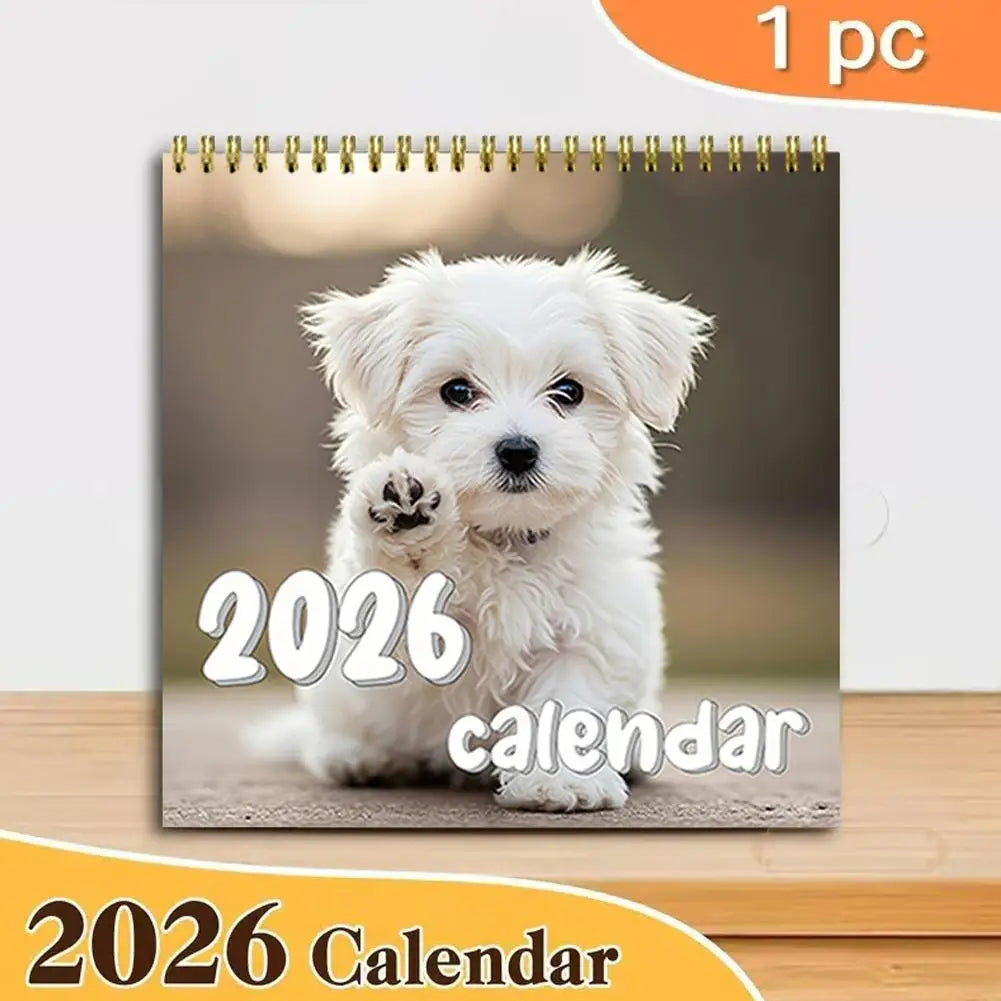 2026 New Dogs, Dog-Lovers Calendar - Year, Monthly, Planner Agenda Schedule Organizer Wall Calendar