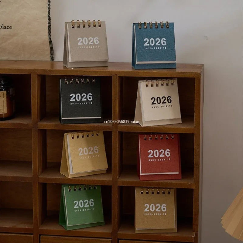 2026 Desk Calendar Kawaii Mini Calendar Books, Daily To-Do List,  Daily Monthly Yearly Planner,  Time Manegement Calendar
