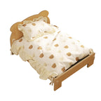 Wooden Cat or Dog Bed With Teddy Bear Pattern - Indoor Pet Furniture - Floor To Ceiling Bed(20*11inch)Comfortable Durable
