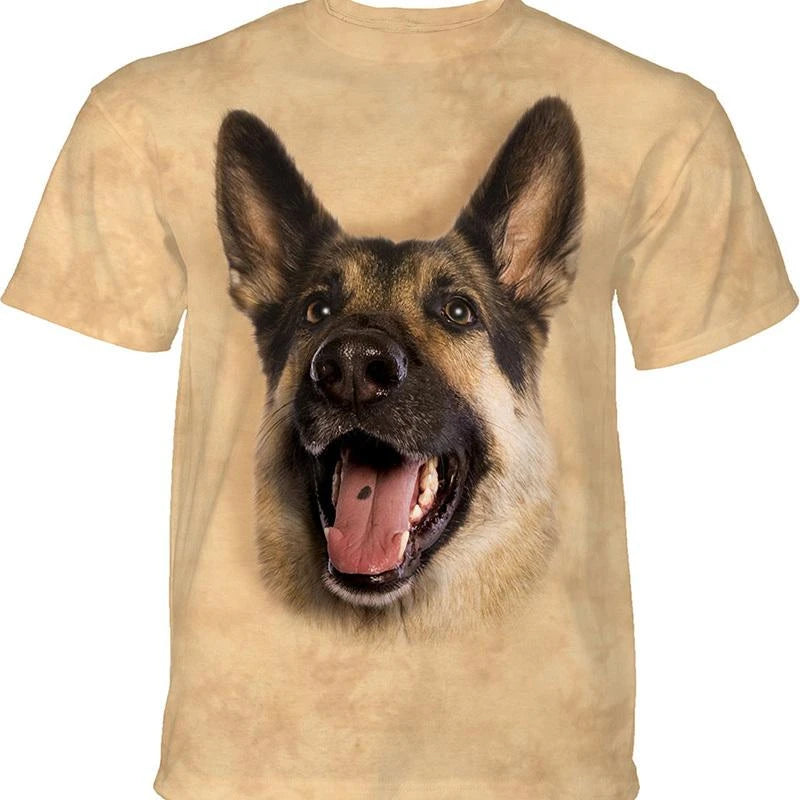 Cute Dog Face Graphics T Shirts Summer Fashion Short Sleeve Funny 3D Animals Printed T-shirts Mens Casual Loose Harajuku Tees