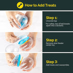 IQ Ball Dog Cat Treat Dispenser Interactive Toy - Slow Feeder