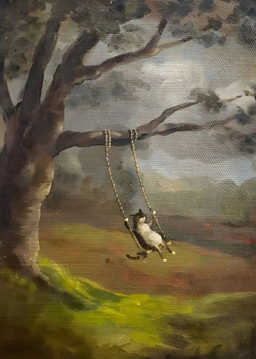 Funny Animals Personify Poster Print Cat Dog Rabbit Hamster Eat Something Canvas Painting Wall Art for Living Room Home Decor