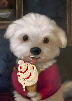 Funny Animals Personify Poster Print Cat Dog Rabbit Hamster Eat Something Canvas Painting Wall Art for Living Room Home Decor