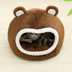 Warm Indoor Cat Kitten small dog Pet House - Funny, Plush Lounger - Cave Bed