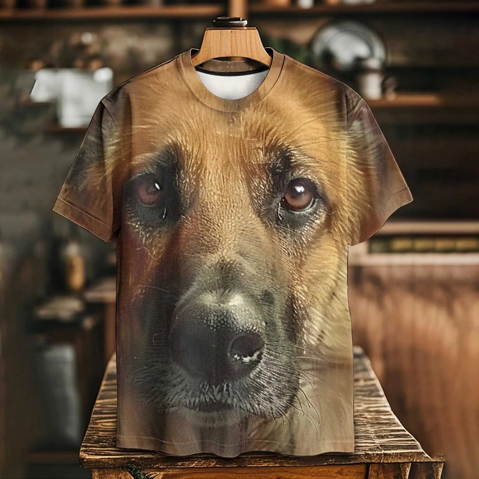 New Cute Dog T-Shirts Animal 3D Print Men's Casual O-Neck Short Sleeve T Shirt Oversized Hip Hop Tees Harajuku Tops Man Clothing