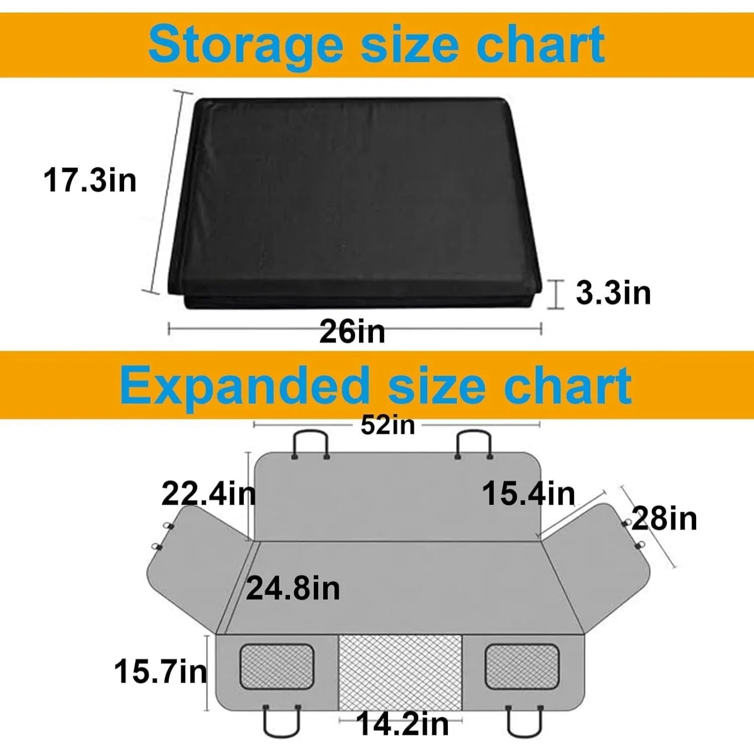 Strong Pet Car Seat Cover for Large & Medium Dogs - Waterproof, non-slip, supportive, protective, safe