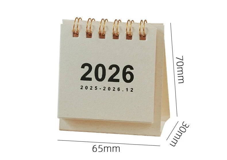 2026 Desk Calendar Kawaii Mini Calendar Books, Daily To-Do List,  Daily Monthly Yearly Planner,  Time Manegement Calendar