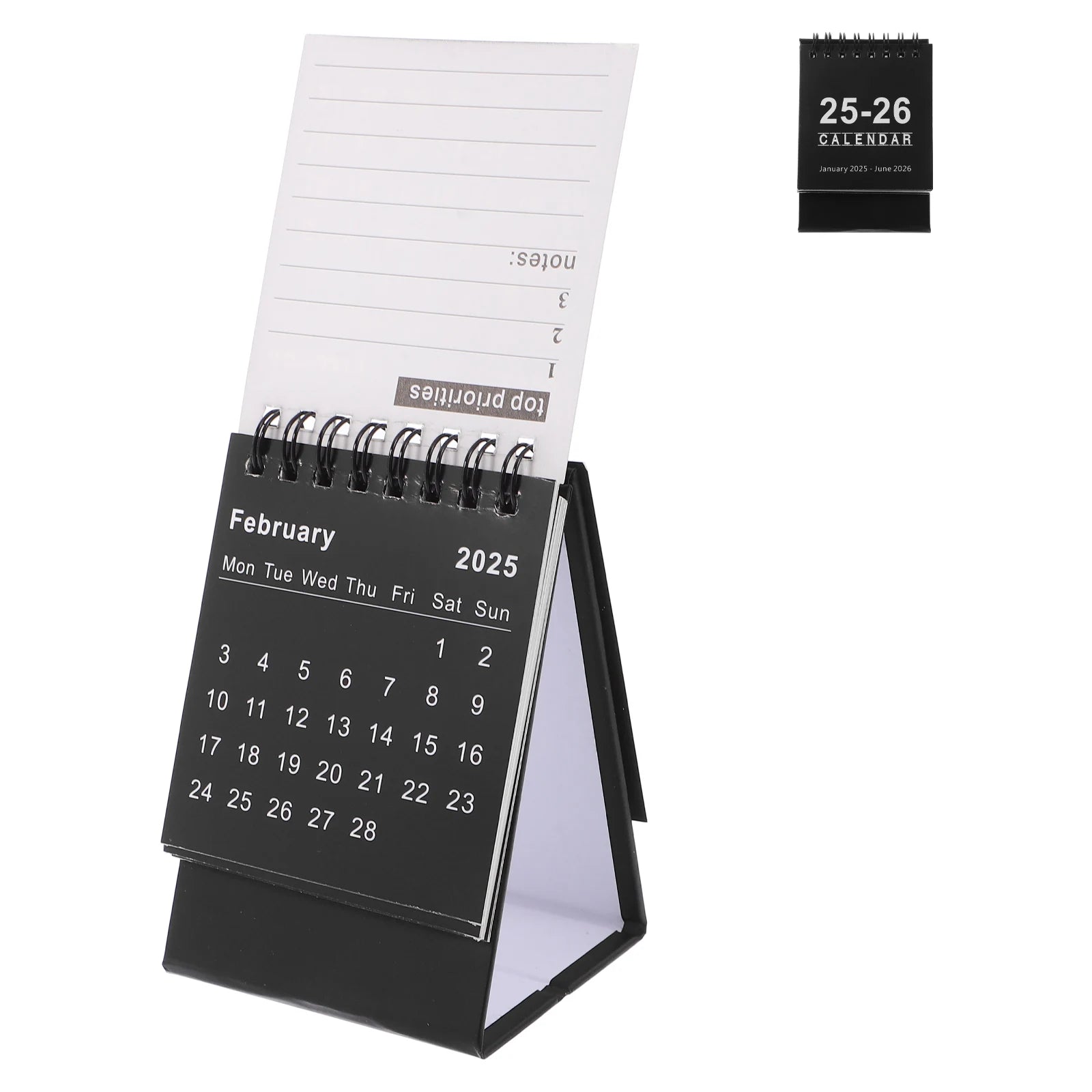 Mini Desk Calendar Small Desktop Calendar,  Standing Mini Flip Spiral Calendar, For Home, Office or Classroom