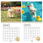 2026 New Dogs, Dog-Lovers Calendar - Year, Monthly, Planner Agenda Schedule Organizer Wall Calendar