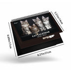 1pc 2026-2027 Cat Theme Calendar, Pet Cat，24- Monthly Planner, Desktop Calendar, Perfect Gift for the New Year