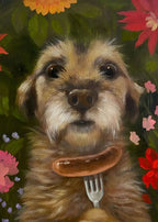 Funny Animals Personify Poster Print Cat Dog Rabbit Hamster Eat Something Canvas Painting Wall Art for Living Room Home Decor