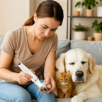 2-in-1 Pet Dog/Cat Nail Trimmer, Clipper, Grinder  - LED Low Noise, USB Charging,  Professional Electric Grooming Tools