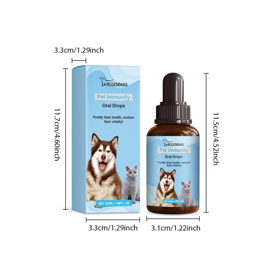 Pet Health Drops for Cats and Dogs, Provides Balanced Nutrition, Enhance Puppy/Kitten Disease Immunity,Multi Vitamin Pet Health Supplements