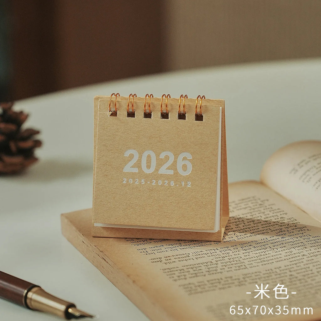2026 Desk Calendar Kawaii Mini Calendar Books, Daily To-Do List,  Daily Monthly Yearly Planner,  Time Manegement Calendar