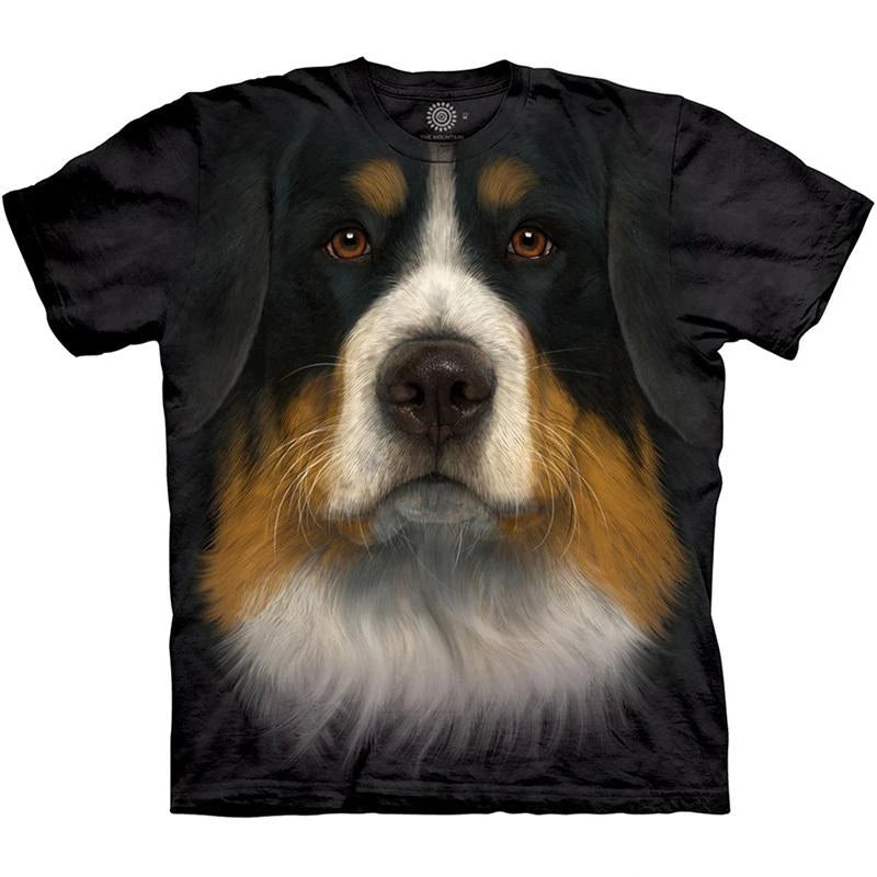 Cute Dog Face Graphics T Shirts Summer Fashion Short Sleeve Funny 3D Animals Printed T-shirts Mens Casual Loose Harajuku Tees