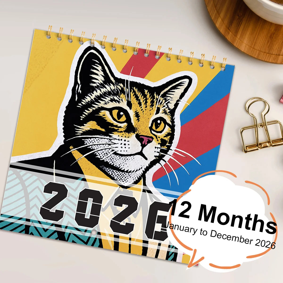  2026 Cute Cat & Dog Creative Calendar New Design,  Thoughtful New Year's Gift for Friends and Family