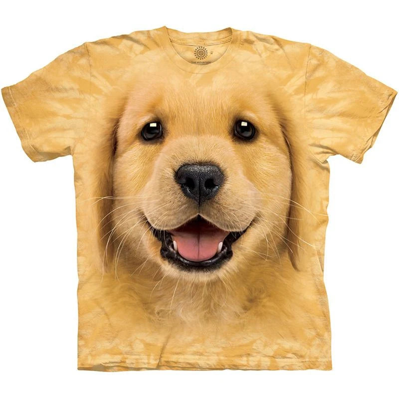 Cute Dog Face Graphics T Shirts Summer Fashion Short Sleeve Funny 3D Animals Printed T-shirts Mens Casual Loose Harajuku Tees