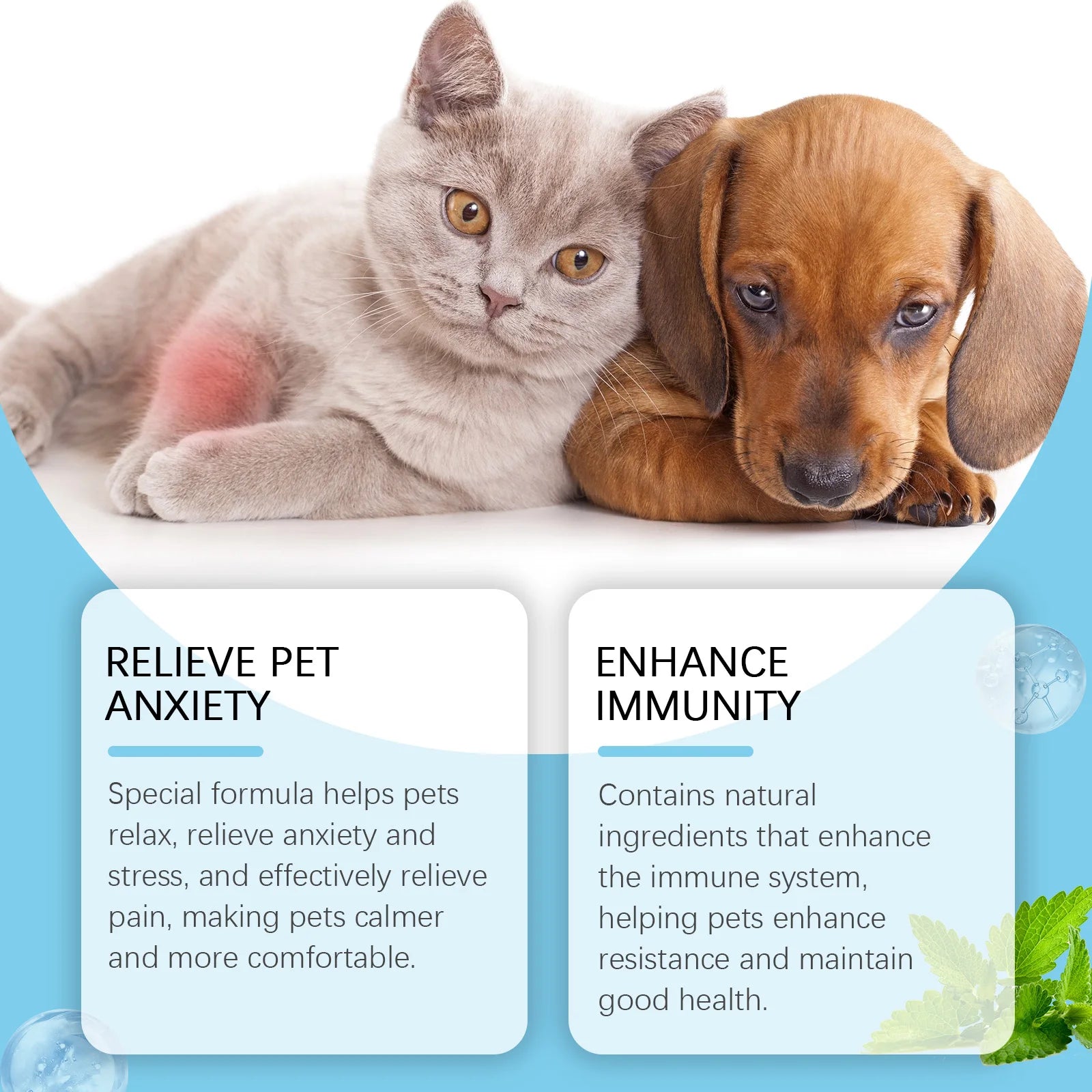Immunity Boost Care Drops, Relieves Pet Stress and Pain, Enhance Pets' Immunity for Dogs and Cats
