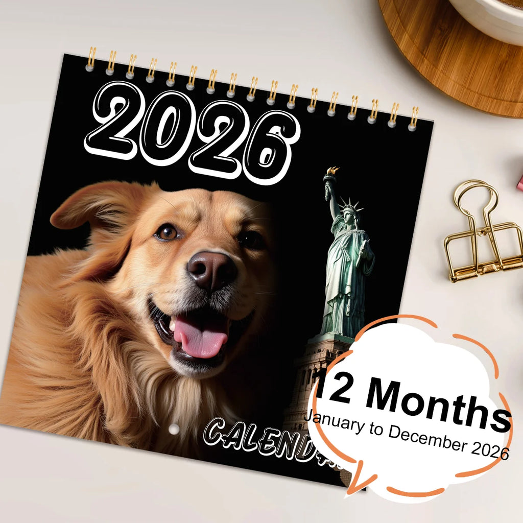  2026 Cute Cat & Dog Creative Calendar New Design,  Thoughtful New Year's Gift for Friends and Family