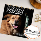  2026 Cute Cat & Dog Creative Calendar New Design,  Thoughtful New Year's Gift for Friends and Family