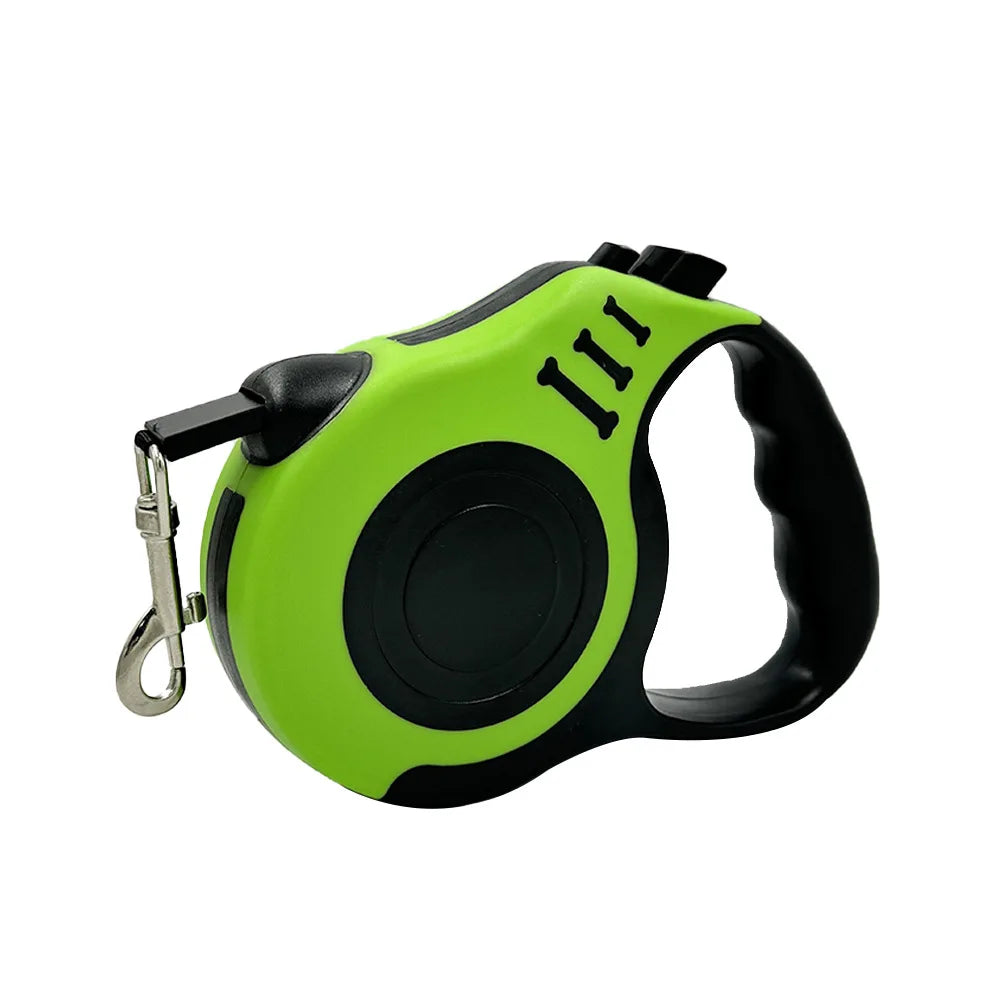 Retractable Nylon Dog Leash, 3m/5m Suitable For Small & Medium Dogs With One-Button Brake & Lock