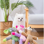 Indestructible Large Dog Sound Squeaky Toys - Animals Shape - Soft Plush - Chewy Dental Toy