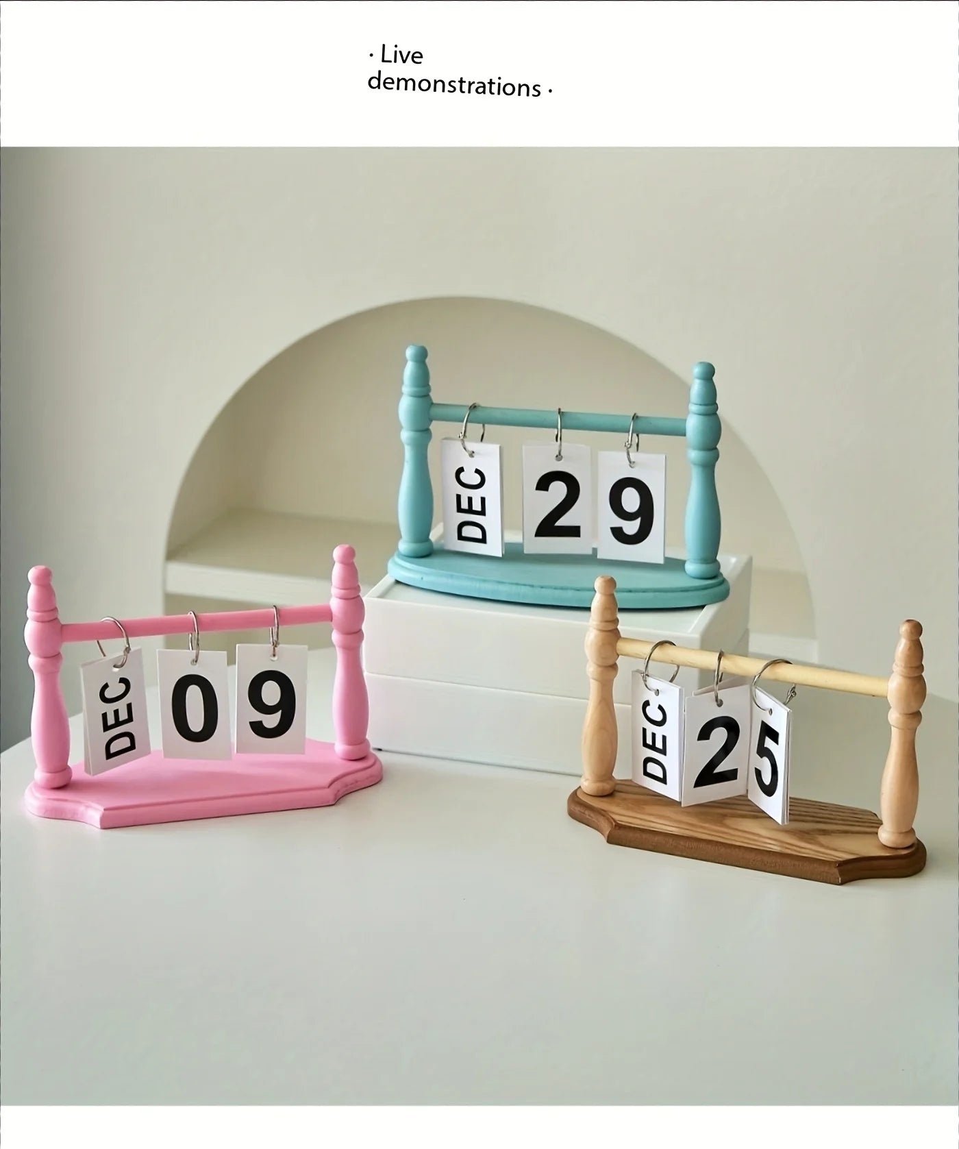 Desk Calendars for Office, Flip Calendar Perpetual Desktop Calendar 2026 Cute Flip Calendar, Home Decor