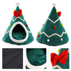 Christmas Tree Cave - Cozy Cat House Pets,  Small Dogs,  Puppy, Kitten,  Cat Cave - Warm, Soft, comfortable environment