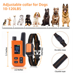 2000 Ft Electric Dog Training Collar Remote Control Waterproof Pet Behavior For 5-120 lbs Puppy With Shock Vibration