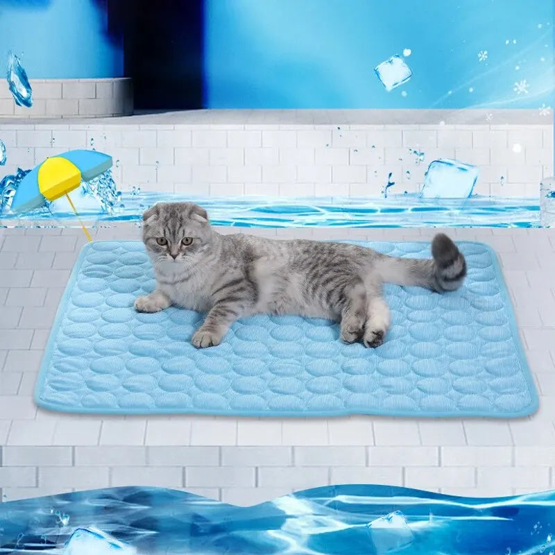 Pet Ice Mats - Summertime  -  Cool Nest Bed for Cat,  Small Dog                                                                                                                              - Cooling Small Dogs Pets Durable Sofa Cooling Pad Blanket