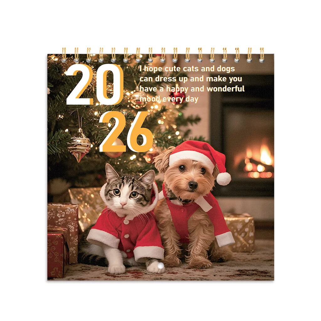  2026 Cute Cat & Dog Creative Calendar New Design,  Thoughtful New Year's Gift for Friends and Family