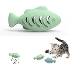 Interactive Cat Toy for Indoor Food Dispensing Feeder of Blue Treat & Catnip