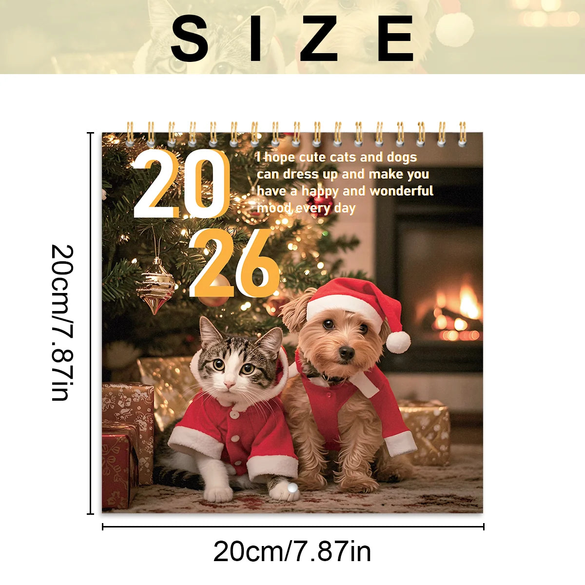  2026 Cute Cat & Dog Creative Calendar New Design,  Thoughtful New Year's Gift for Friends and Family