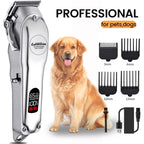 Professional Dog & Cat Hair Clippers Full Metal Rechargeable, Low Noise