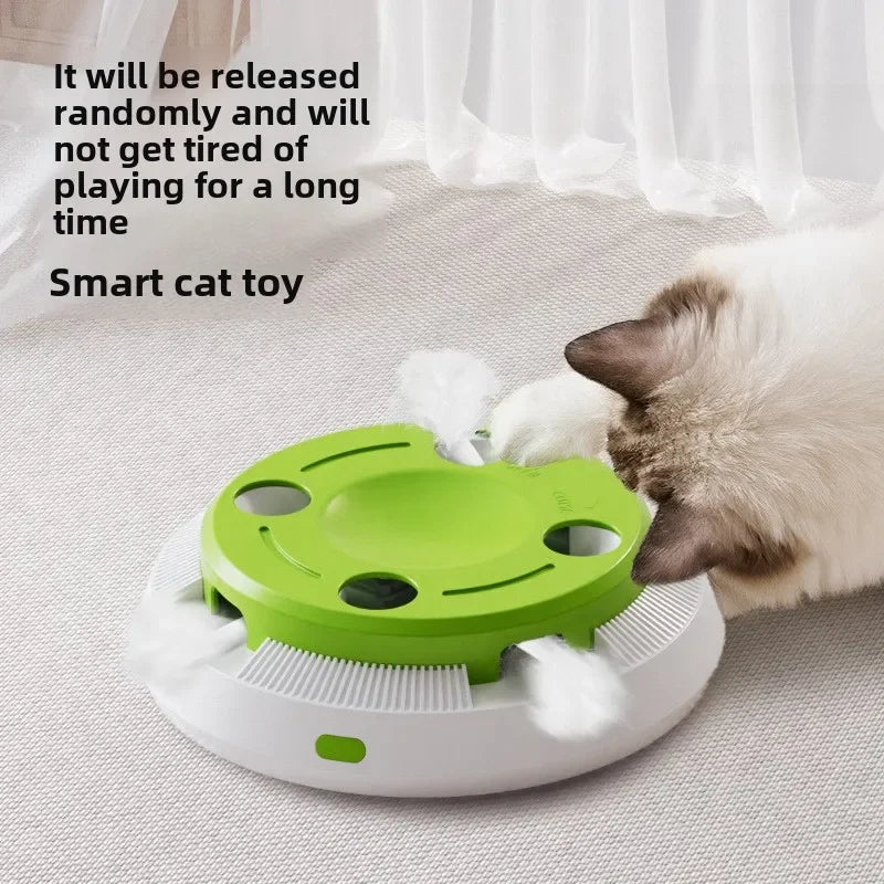 Cat toys Self-Hi Electric Toys Smart Boredom Toys Cat Turntable Into Kittens Automatic Teaser Cat Sticks Pet Supplies