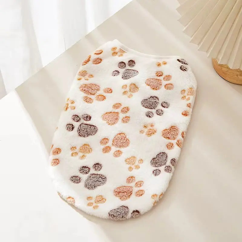 Flannel Soft, Vest, Pet Dog Clothes for Small or Medium sizes, Cute Vest Paw Print pattern and more